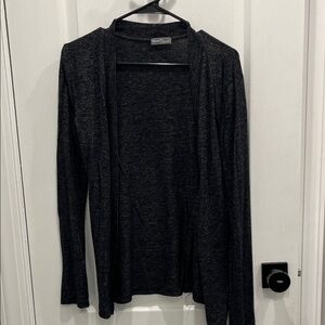 Women's Black Open Front Cardigan